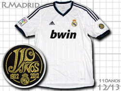 Real Madrid 12/13 Home adidas　レアルマドリード　ホーム　110周年　アディダス　X21987