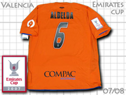 Valencia 2007-2008 Away #6 ALBERDA EMIRATES cup　ヴァレンシア　アウェイ　アルベルダ　エミレーツカップ