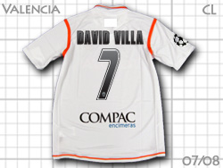 Valencia CF 2007-2008 #7 DAVID VILLA　champions league