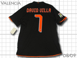 Valencia 2008-2009 Away #7 DAVID VILLA　バレンシア　アウェイ　ダビド・ビジャ