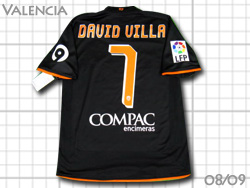 Valencia 2008-2009 Away #7 DAVID VILLA　バレンシア　アウェイ　ダビド・ビジャ