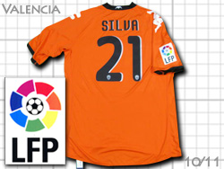 Valencia CF 2010-2011 Away #21 DAVID SILVA Kappa　カッパ　バレンシア　アウェイ　ダビド・シルバ