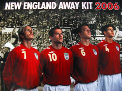 England 06 Away poster