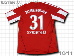 FC Bayern Munchen 2010-2011 Home #31 SCHWEINSTEIGER　バイエルン・ミュンヘン　ホーム　シュバインシュタイガー