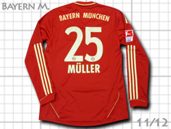 FC Bayern Munchen 2011/2012 Home #25 MULLER　バイエルン・ミュンヘン　ホーム　ミュラー　v13553