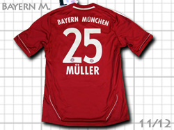 FC Bayern Munchen 2011/2012 Home #25 MULLER　バイエルン・ミュンヘン　ホーム　ミュラー　v13554
