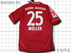 FC Bayern Munchen 2011/2012 Home #25 MULLER　バイエルン・ミュンヘン　ホーム　ミュラー　v13554