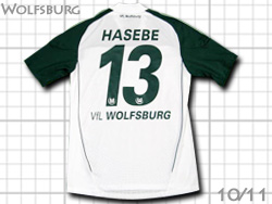 Wolfsburg 2010/2011 Home #13 HASEBE adidas@{tXuO@z[@J @AfB_X