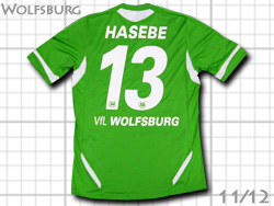 Wolfsburg 2011/2012 Home #13 HASEBE adidas@{tXuO@z[@J@AfB_X u37579
