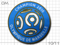 Olympique de Marseille 2010-2011 Away Champ Patch　オリンピック･マルセイユ　アウェイ　優勝パッチ付
