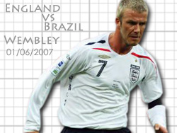 ENGLAND 2007-2009 イングランド代表 BECKHAM vs BRAZIL