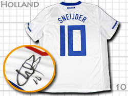 Holland 2010 Away #10 SNEIJDER Autograph　オランダ代表　アウェイ　スナイデル　直筆サイン入り