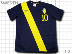 Sweden Euro2012 Away #10 IBRAHIMOVIC umbro　スウェーデン代表　アウェイ　ズラタン・イブラヒモビッチ　欧州選手権12　アンブロ
