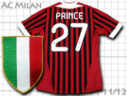 AC Milan 2011-2012 Home adidas #27 PRINCE　ACミラン　ホーム　プリンス・ボアテング　アディダス　v13457