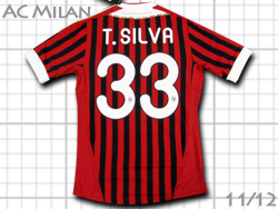 AC Milan 2011-2012 Home adidas #33 T.SILVA　ACミラン　ホーム　チアゴ・シウバ　アディダス　v13457