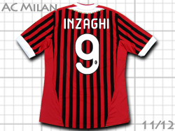 AC Milan 2011-2012 Home adidas #9 INZAGHI　ACミラン　ホーム　フィリッポ・インザーギ　アディダス　v13457