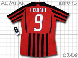 AC Milan 2007-2008 #9 INZAGHI@~@CU[M@autograph MTC