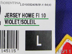 Fiorentina 2010-2011 Home Lotto　ロット社　フィオレンティーナ　ホーム